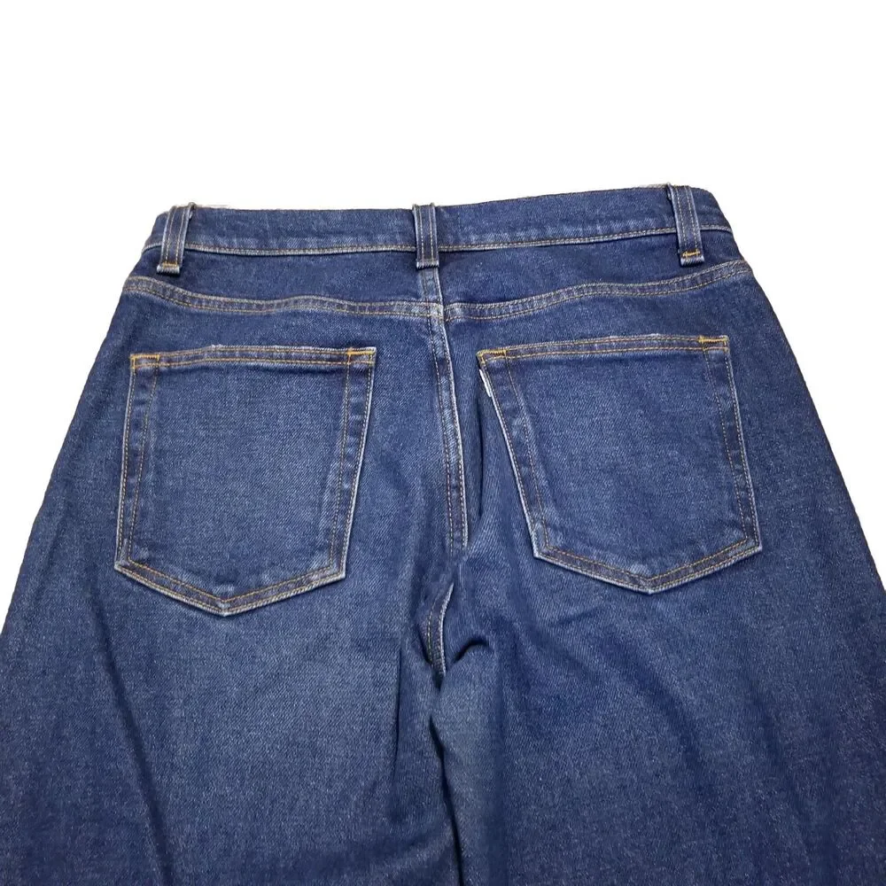 Askk NY Jeans Women Size 27 Straight Leg Stretch Denim Button Fly USA (30x27.5)